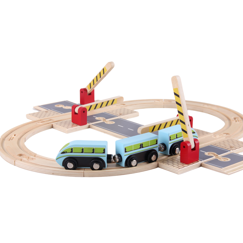 Wooden Road Junction Set